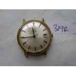 Gents Omega gilt metal wrist watch with date aperture