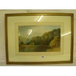 Moude Parker – Figure in an Irish landscape 4” x 11 ½ “ signed