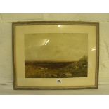 William B Henley – A landscape with sheep 9” x 13” signed