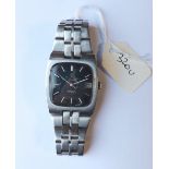 Gents SS Omega Constellation automatic wristwatch original strap