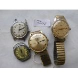 A gents Smiths wrist watch and 3 others