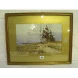 William Parkyn – Evening beside the estuary 9 ½ “ x 14” signed and initialled on the reverse The