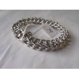 Fancy link silver mesh bracelet 38.2g