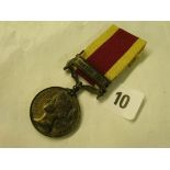 Victorian medal with Canton bar 1857 unnamed