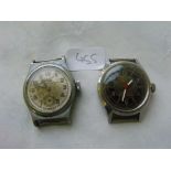 Two gents small metal cased wrist watches