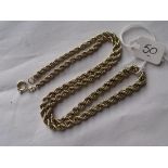 9ct rope twist neck chain 18" long 10.5g