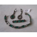 An antique silver and paste jewellery set (missing stones)