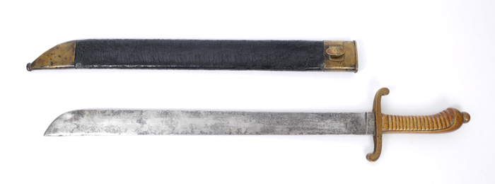 1845-pattern German fusilier's short sword. in numbered scabbard, matching numbers. - Image 2 of 3