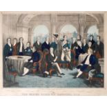 United Irish Patriots of 1798, print Lithograph, framed. Large print depicting the leaders of the