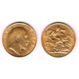 Edward VII gold sovereigns 1907 and 1908. Fine (2).