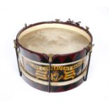 Circa 1900 1st Battalion, Connaught Rangers, snare drum. A snare drum by Henry Distin, circa 1900,