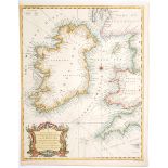 1744 A chart of St. George's Channel and the Irish Sea and plans of the Principal Ports, Towns and