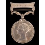 Indian Mutiny Medal With Delhi clasp to Daniel Harrington, 1st Europeans' Bengal Fusiliers.