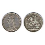 Victoria. Silver crowns accumulation 1887-1899 Jubilee Head Includes 1887 (4), 1888 (2), 1889 (