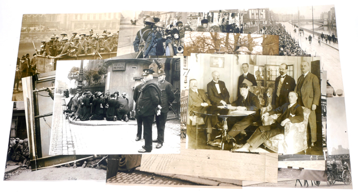 1916-1922 Large photographic prints of events of the Rising, War of Independence and Civil War.