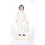 A 19th century Staffordshire figure of Lord Edward Fitzgerald. The slip-cast figure depicting the