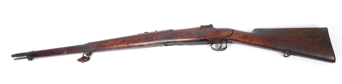 Mauser rifle of a type used by the Irish Volunteers. A 1898-model Mauser, the forestock named "M. J. - Image 2 of 3