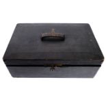 George V Governmental despatch box, 'Secretary Mr. Lemass'. A rare 1930s Irish gilt tooled black