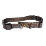 Irish Citizen Army uniform belt. A dark brown leather belt with snake 'S' clasp and with the