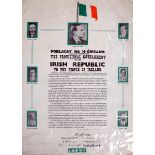 1916-1966 Poblacht na hEireann, 50th Anniversary commemorative poster. A lithographically printed