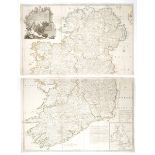 Circa 1760 Map of Ireland, by John Rocque The Kingdom of Ireland Divided into Provinces Counties and