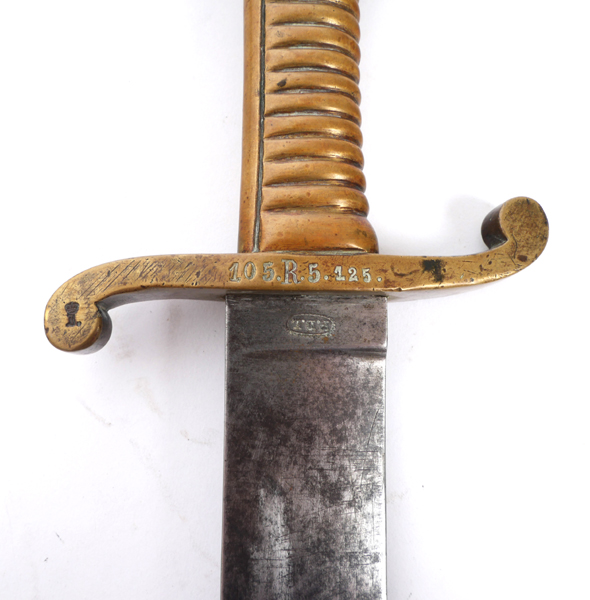 1845-pattern German fusilier's short sword. in numbered scabbard, matching numbers. - Image 3 of 3