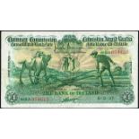 Currency Commission Consolidated Banknote 'Ploughman' Bank of Ireland One Pound 8-2-37 66BA