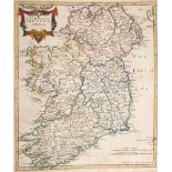 1695 The Kingdom of Ireland, by Robert Morden. A hand-coloured, engraved map, from Camden's