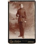 Royal Irish Constabulary, photographs. A Carte de Cabinet studio portrait of an RIC constable,