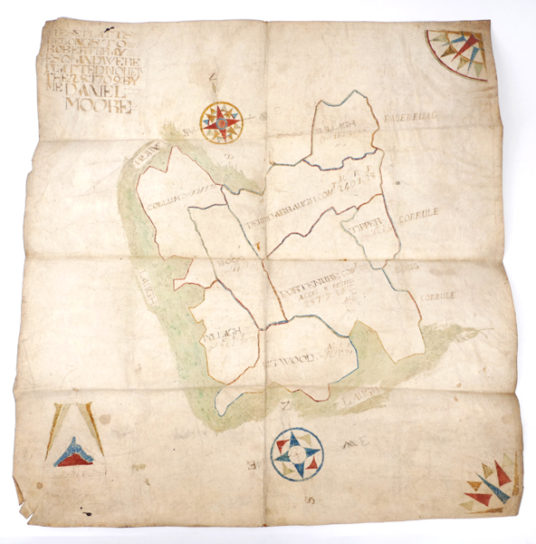 1709-1829 Estate maps of lands in Cavan, Longford, Monaghan and Wexford. Hand-coloured estate - Image 4 of 4