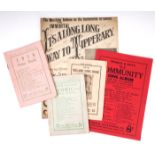 Early 20th century song books and sheet music. '1916 Song Book', 'Young Ireland Song Book' and '