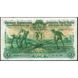 Currency Commission Consolidated Banknote 'Ploughman' Bank of Ireland One Pound 9-2-39 03BB