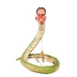 1984-1996 Peter Mandelson 'Spitting Image' puppet. The Peter Mandelson snake puppet used by Spitting