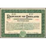 1920 Republic of Ireland Bond Certificate for Ten Dollars. Issued to Dennis O'Brien, with printed