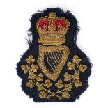1952-pattern Royal Ulster Constabulary Head Constable cuff rank insignia. A gilt bullion embroidered