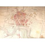 1816 Plan of Belfast A hand coloured engraving, titled, 'Plan of the town of Belfast from actual