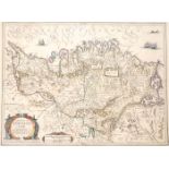 1646 Map of Connaught, by Joannes Jansson. A hand-coloured engraved map, `Provincia Connachtiae -