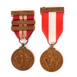1939-45 Emergency National Service medals, Na Forsaí Cosanta with two bars, to an unknown