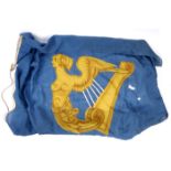 19th century, Standard of the Kingdom of Ireland, a gold harp on a blue ground. A