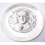 Erskine Childers commemorative silver plate. Produced by Royal Irish Ltd, Dublin. 1975 hallmark of