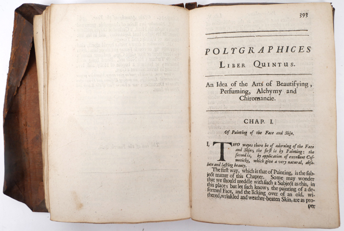 Anon. Polygraphices, 18th century herbal and almanack. Containing instructions on mixing paints,