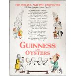 Guinness Walrus and Carpenter show card. Circa 1932. Advertising card for Guinness and Oysters