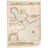 1693 Charts of St. George's Channel and Carlingford Lough by Greenville Collins. Hand coloured ,