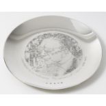 Eamon de Valera commemorative silver plate. Produced by Royal Irish Ltd, Dublin. 1973 special EEC