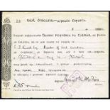 1922, June 8, General Richard Mulcahy, signed money order. A Dail Eireann money order to CJ