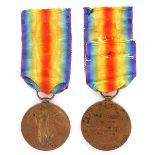1914-1918 Victory Medal to 24802 Private J. Reilly, Royal Irish Fusiliers. Together with facsimile