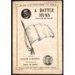 Sheet music, 'A Battle Hymn' and 'Whack Fol the Diddle.' Sheet music for "A Battle Hymn",