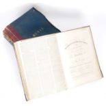 19th century albums of sheet music. Five bound folio volumes of songs and dances, quarter calf