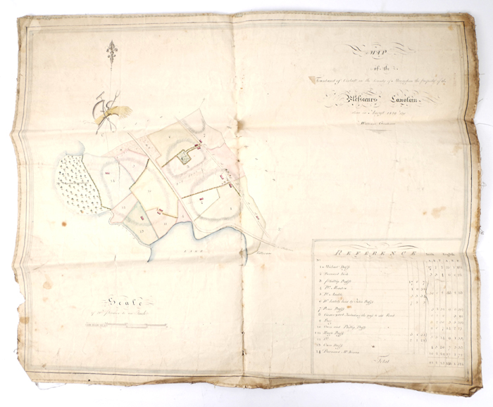1709-1829 Estate maps of lands in Cavan, Longford, Monaghan and Wexford. Hand-coloured estate - Image 3 of 4