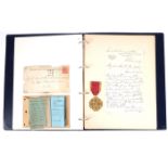 Count Plunkett, an archive of correspondence and a pilgrim's medal. The correspondence of ten